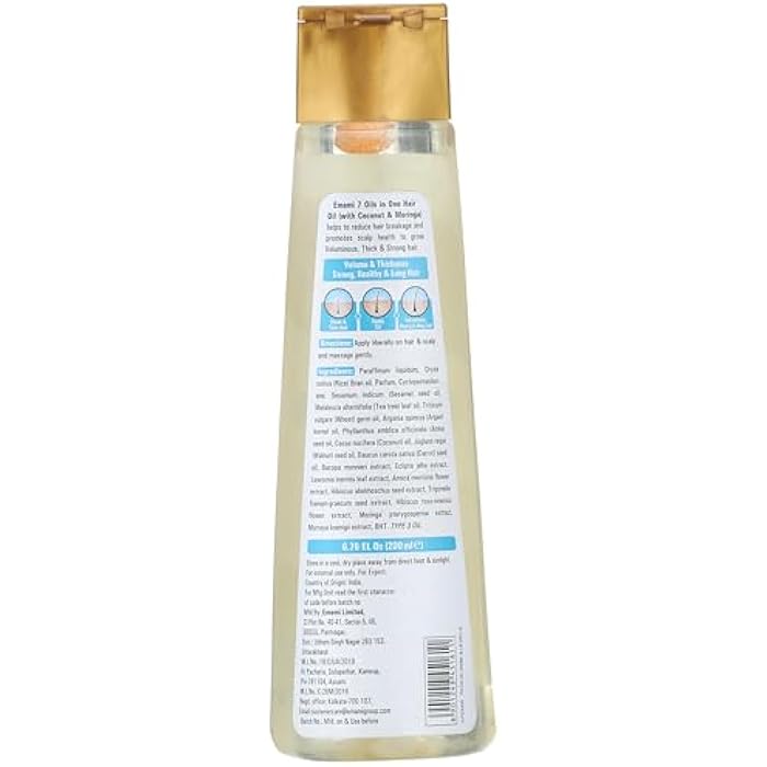Emami 7 Oils In One Coconut Hair Oil 200 ml - Image 2